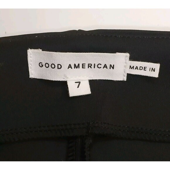Good American Sz 4X Scuba Pull-on Straight Black Trouser Pants w Zip Hem NWOT - Picture 8 of 15